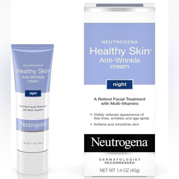 Neutrogena Healthy Skin Anti-Wrinkle Cream Night 1.4 oz NEW (Lot of 3) - Picture 2 of 8